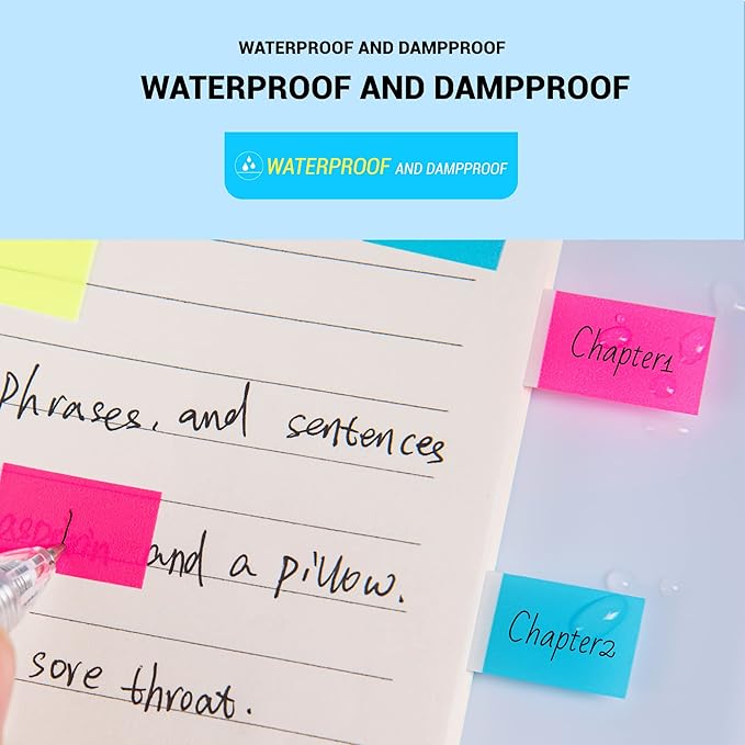 Golcellia 1600 Pieces, Transparent Sticky Notes, Page Markers, Book Tabs, Sticky Note Tabs, Sticky Tabs, Page Tabs, Label Stickers, Pop Up Index Tabs, Tabs Flags Stickers, Index Tabs Flags