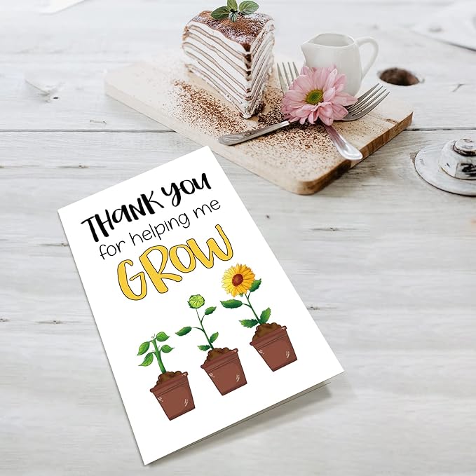Supoeguk Funny Thank You Card for Teacher, Cute Appreciation Card for Teacher Mom, Teachers Day Card, Gift for Teacher Mentor