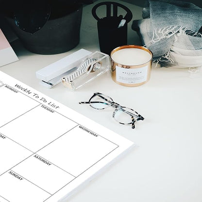 Weekly TO DO List Notepads (2 Pack, 50 Pages Each) Task Pad Planner w/Daily Checklist, Priority ToDo & Note Sections. Desk Notebook Pad to Organize Office. 8.5 X 5.5, A5 Sheets. Made in the USA.