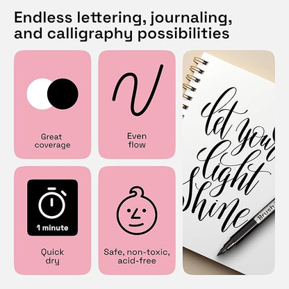 ARTISTRO 5 Black Acrylic Paint Pens, Acrylic Paint Markers Different Tip, Fabric Markers for Textile, Canvas, Rock, Glass, Wood, Paper, DYI, Pens for Kids and Adults