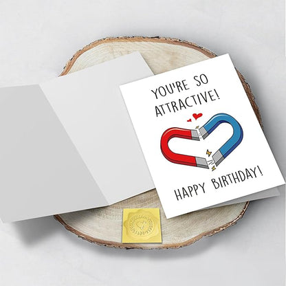 Dirty Birthday Card for Girlfriend Wife, Funny Birthday from Husband Boyfriend, You Are So Attractive Card