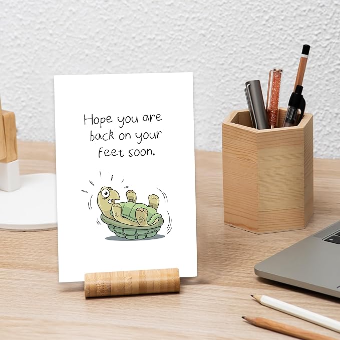 Funny Turtle Inspired Get Well Card, Friend Surgery Recovery Gift, Cute Encouragement Card for Him Her, Cheer Up After Operation Card