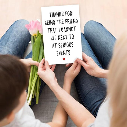 Funny Best Friend Birthday Card for Men Women, Good Ideal Gift for Him Her, Happy Friendship Birthday Card, Touching Bestie Appreciation Card