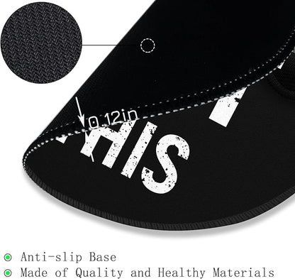 Gctriki Black Round Mouse Pad, Motivation Home Office Desk Black Decor for Men Women, Funny Computer Mouse Pads for Desk Laptop Gaming, Inspirational Office Gifts for Coworkers - You Got This