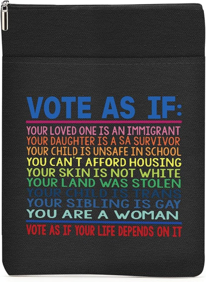 Book Themed Gifts Waterproof Book Sleeve Book Pouch LGBT Equality Rights Reading Gifts for Women Sister Book Covers for Paperbacks Book Accessories Book Protector with Zipper and Front Pocket