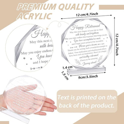 Chunful Happy Retirement Gifts for Men Women Never Understand the Difference You Made Keepsake and Paperweight Retirement Plaque Inspirational Gifts for Retired Teacher Police Nurse(Stylish Style)