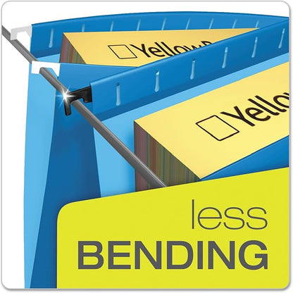 Pendaflex SureHook Reinforced Hanging Folders, Letter Size, Assorted Colors, 20 per Box (6152 1/5 ASST)