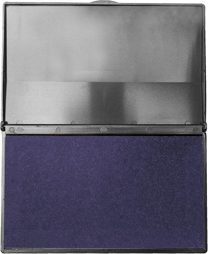 Ink Pad for Rubber Stamps, Stamp Pad for Clear Impression Stamping, Quality Felt Pad Black Ink, Red Ink, Blue Ink (Blue, L (3.5 * 6.3))