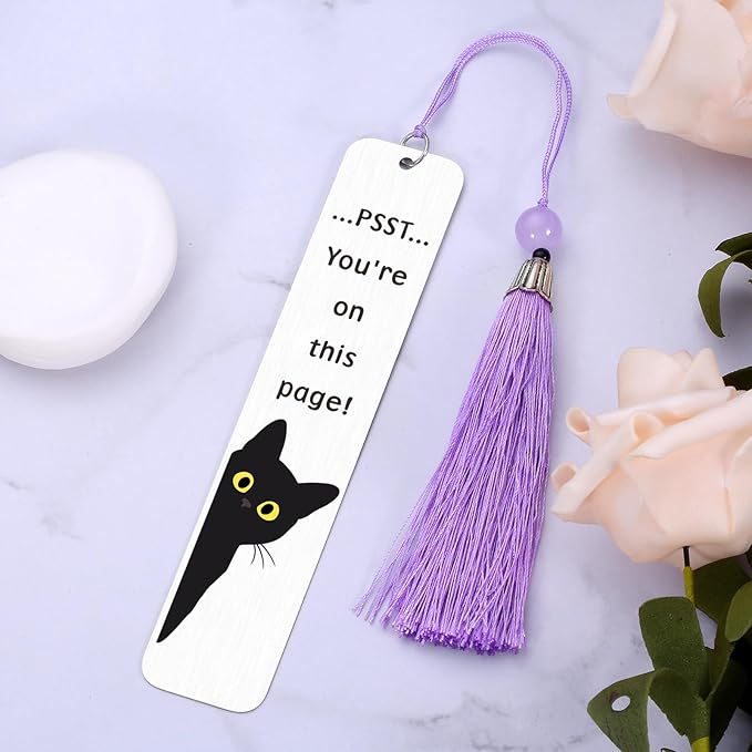 Cat Bookmark, Funny Bookmarks for Women, Bookmarks for Women, Stocking Stuffers for Teens, Christmas Bookmarks, Book Marks for Reading Women, Cute Bookmarks, Gifts for Cat Lovers for Women