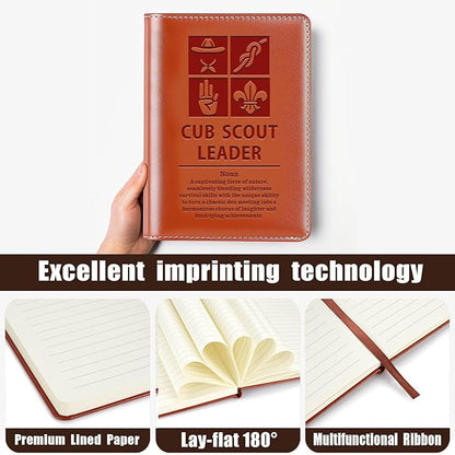 Scout Gift Scout Leader Writing Notebook Gift Scout of Honor Gift Scoutmaster Gift Scout Ceremony Gift (CUB SCOUT LEADER)