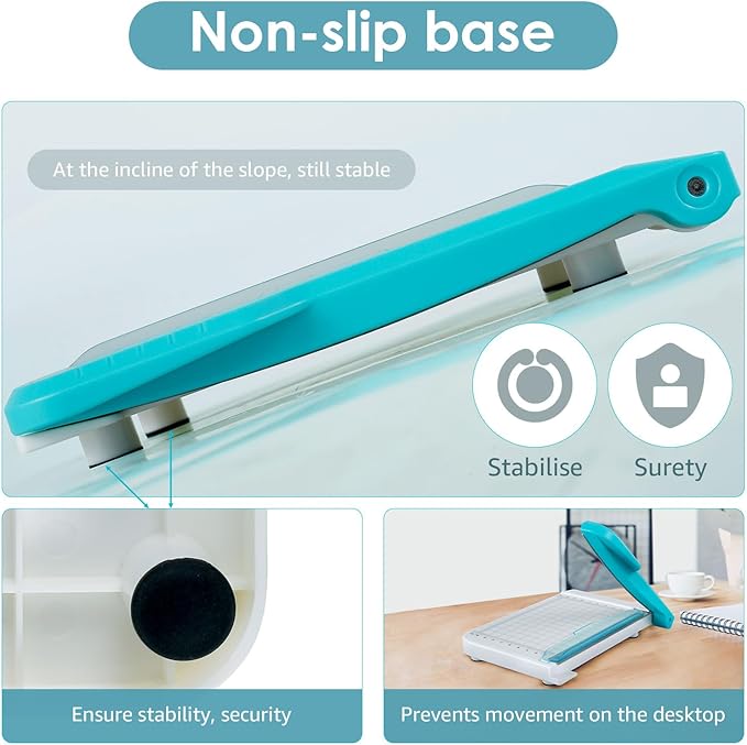 Paper Cutter, 6in Cut Length Small Paper Cutter with Safety Guard Stack Paper Trimmer Portable Curved Strip Paper Cutters Guillotine Paper Cutter for Cutting Coupon Craft Paper Card and Photo