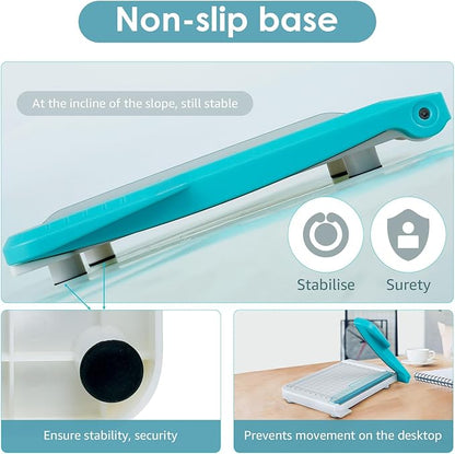 Paper Cutter, 6in Cut Length Small Paper Cutter with Safety Guard Stack Paper Trimmer Portable Curved Strip Paper Cutters Guillotine Paper Cutter for Cutting Coupon Craft Paper Card and Photo