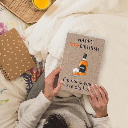 Cool 70th Birthday Gifts for Men Women, Funny 70th Birthday Cards for Him Husband, Unique 70 Year Old Birthday Decorationsfor Mom Dad