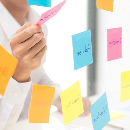 Mr. Pen- Lined Sticky Notes 1.5x2, 6 Pads, 60 Sheets/Pad, Vibrant Colors, Sticky Notes with Lines, Sticky Note Pads, Sticky Pads, Sticky Notes Lined, Colorful Sticky Notes, Mr Pen Sticky Notes