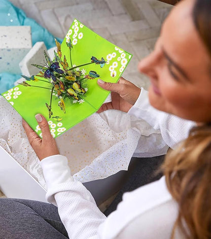 Flying Butterflies Pop Up Card, 3D Flower Butterfly Birthday Card, Butterfly Fly Out Cards for Valentines Day, Graduation, Anniversary, Thinking of You, All Occasions