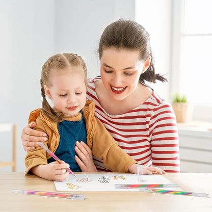 12 Pack Mixing of 3 Colors Rainbow Gel Pens Color Changing Ballpoint Pen Glitter Pen Set for Adults Coloring Books Drawing Doodling Scrapbooking Notes