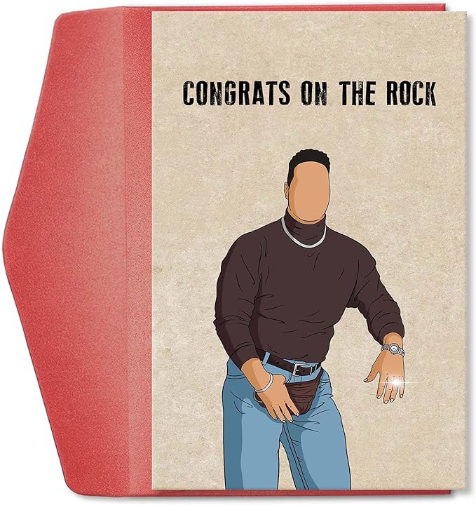 Funny Engagement Gifts for Woman Man, Cool Engagement Card for Couples, Wedding Congratulations Card for Bride Groom, Congrats Wedding Card, Congrats on the Rock