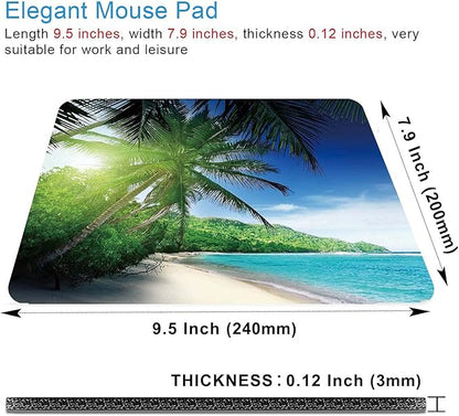 Beach in Sunset Mouse Pad,Non-Slip Rubber Base Wireless Gaming MousePads for Computers Laptop Office,Cute Mouse Pads with Designs for Women