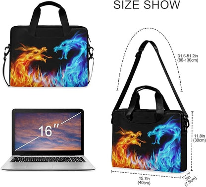 Fire Dragons Laptop Bag Case Laptop Messenger Bag Briefcase for Men Women