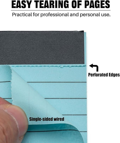 Colored Legal Pads 8.5 x 11 inches 8 Pack,70 GSM/19 LB Rainbow Wide Ruled Writing Pad High Brightness Neon Pads 8 Colors 30 Sheets Per Note pads for School,College,Office,Business-Large