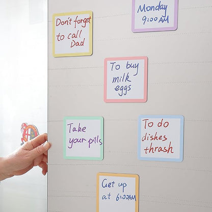 Mr. Pen- Dry Erase Magnets, 4”x4”, 24 Pack, Colorful Dry Erase Magnetic Labels, Magnetic Dry Erase Labels, Magnet Labels, White Board Magnets, Dry Erase Board Magnets, Magnetic Name Tags Reusable