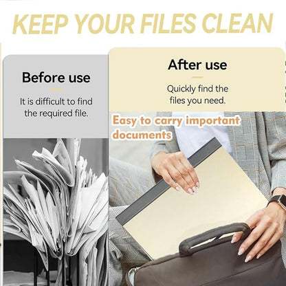 in Case I Go Missing Binder,The Folio Document Organizer,Veloron Life Organizer,Lifebook Document Organizer with Labels,Suitable for Important,Emergency,Passports,and Letters(DarkYellow)