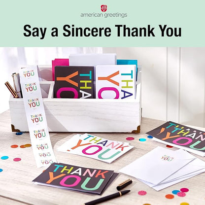 American Greetings Baby Shower Thank You Cards with Envelopes, Giraffe, Elephant and Lion (50-Count)