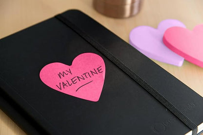 Post-it Notes, Heart Shape, Assorted Colors, 2.6x2.6 in, 2 Pads, 75 Sheets/Pad (7350-HRT)