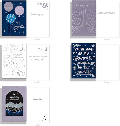 American Greetings 10-Count All Occasions Card Bundle with Envelopes- Birthday, Congrats, Support, Friendship, Thank You, and Sympathy