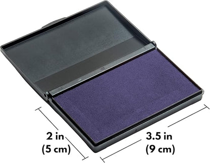 Ink Pad for Rubber Stamps, Stamp Pad for Clear Impression Stamping, Quality Felt Pad Black Ink, Red Ink, Blue Ink (Blue, S (2 * 3.5))