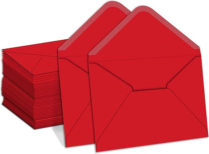 ASSTAONO-A7 Red Envelopes,100 Pack 5x7 Red Envelopes V Flap,Invitation Envelopes for 5x7 Cards,Photos,Wedding,Graduation,Announcements,Baby Shower,5.25 x 7.25 Inches