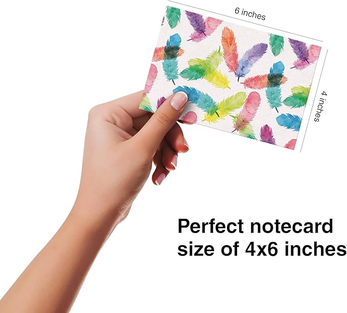 Dessie 100 Unique Blank Cards With Envelopes 4x6 - All Occasion Blank Greeting Cards w/Colored Envelopes & Gold Seals. No Repetition. Note Cards with Envelopes Set