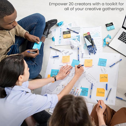 ARTEZA Rollerball Pens Pack of 20, 0.7mm Blue Liquid Ink Pens for Bullet Journaling Fine Point Rollerball