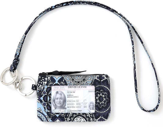 WONDERFUL FLOWER Lanyard Wallet, ID Holder with Lanyard, ID Wallet with Lanyard, Keychain Wallet for Women