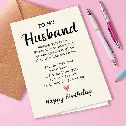 Funny and Romantic Birthday Card for Husband, Gift from Wife To Husband, Birthday Card for Husband, Husband Is The Best Gift In My Life, Husband Birthday Card from Wife