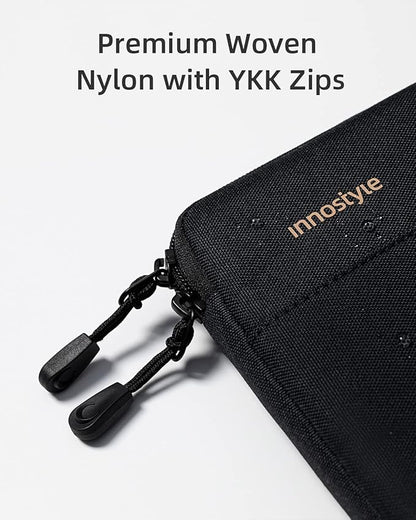 Protective 13 Inch Laptop Sleeve for 13 13.3 MacBook Air/Pro, 13 HP Dell Lenovo Asus Notebook - Shockproof, Water-Resistant with Accessory Pocket (Black, 13 inch)