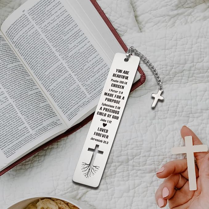Christian Inspirational Gift for Women, Tassel with Bible Verse Bookmark Tassel Lover Gift for Women, Birthday Christmas Bookmarks Gift for Bookworms Friends Sister Female Book Club Religious Gift-ZB4