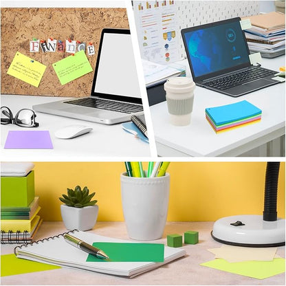 Tecmisse 160 PCS Index Card 4 x 6 Thick, 180 GSM Blank Flash Cards, Colored Note Cards, Blank Study Cards for School Learning and Office Supplies, 8 Colors