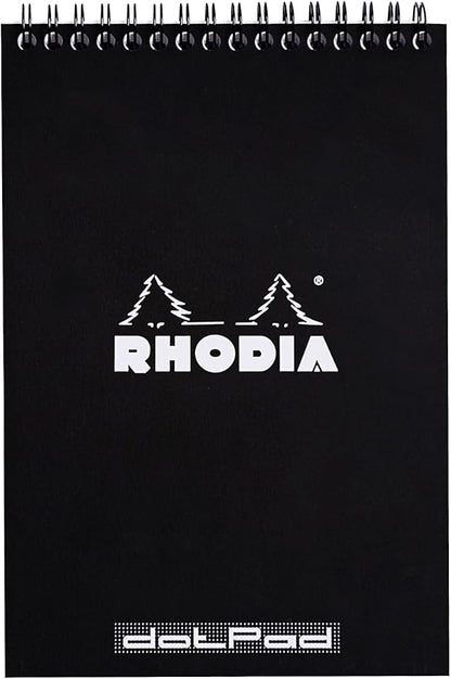 Rhodia Wirebound Notepad, A5, Dot - Black