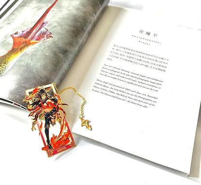 Metal Bookmarks - Genshin Impact Dehya Brass Bookmarks with 3D Display Box for Women Men Sisters Friends - Perfect Birthday Gifts for Book Lovers