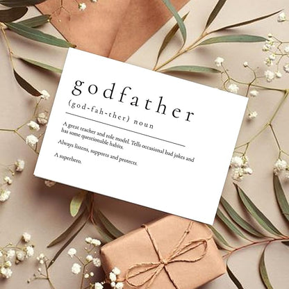 Will You Be My Godfather, God Father's Proposal Card Gifts with Envelope, Cute Gifts for Godather On Wedding Day.（Godfather A）
