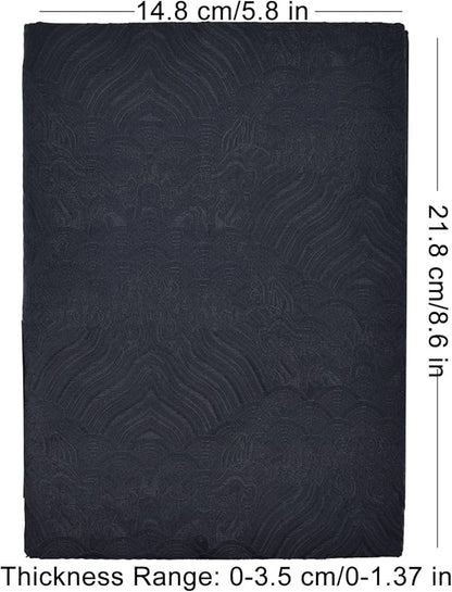 BLBMH Chinese Book CoversAdjustable Fabric Book Sleeve Cover Protector Fit for 5.5x8.5 inch Hardcover Softcover Book Novels Notebook Bible - Black