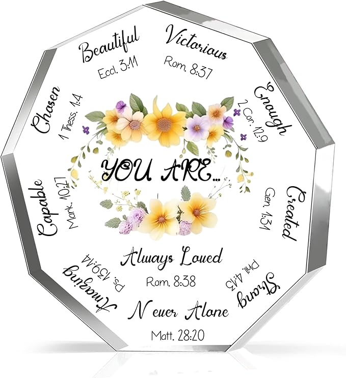 Inspirational Gifts for Women Men Birthday Gift for Best Friend Brother Sister Daughter Son Besties Wife Personalised Acrylic Plaques Bookmarks Set Sunflower Encourage Keepsake Colleagues