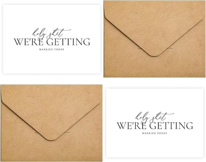 Set of 2 Funny Wedding Gift Cards, To My Groom Bride On Our Wedding Day Card, Wedding Day Vows Card for Wife Husband.（HOLY A）