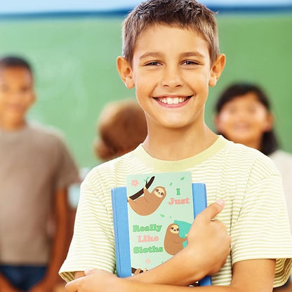 I Just Really Like Sloths Sticky Notes Set, 550 Sheets, Cute Cartoon Sloths Self-Stick Notes Pads Animal Divider Tabs Bundle Writing Memo Pads Back to School Office Supplies Small Gift