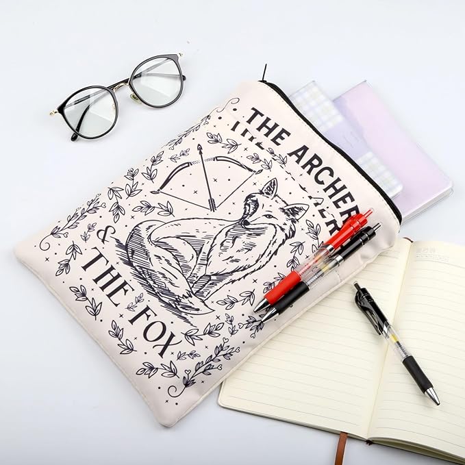 Fantasy Books Gift The Archer and The Fox Book Sleeve Bookish Lover Gift The Fox Book Cover Reading Gift Book Protector Pouch Archer Fox Booklish Gift (The Fox BS)