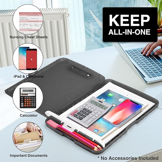 Sooez Glitter Clipboard with Storage, High Capacity Storage Clipboard with Pen Holder, Cute Clip Boards 8.5x11 with Low Profile Clip, Sparkle Plastic Clipboard Case Box for Women & Kids, Side Opening