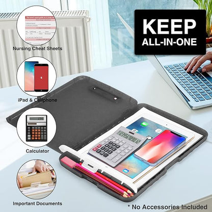 Sooez Glitter Clipboard with Storage, High Capacity Storage Clipboard with Pen Holder, Cute Clip Boards 8.5x11 with Low Profile Clip, Sparkle Plastic Clipboard Case Box for Women & Kids, Side Opening