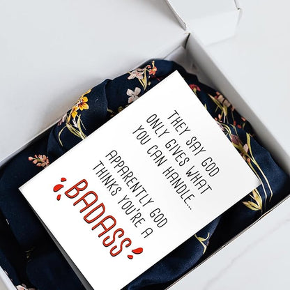 Funny Get Well Greeting Card Gift, Hilarious Encouragement Card, Post Surgery Card, Feel Better Card, God Thinks You're a Badass