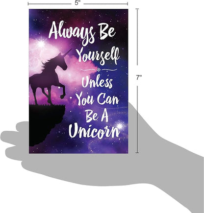 NobleWorks - Funny Happy Birthday Card with Envelope - Colorful Humor Card, Greeting Note - Be A Unicorn C6893BDG